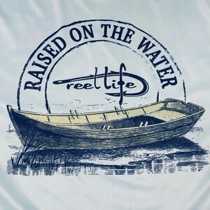 Men’s Sz. XL Reel Life Long Sleeve Fishing Outdoor Shirt – Raised on the Water